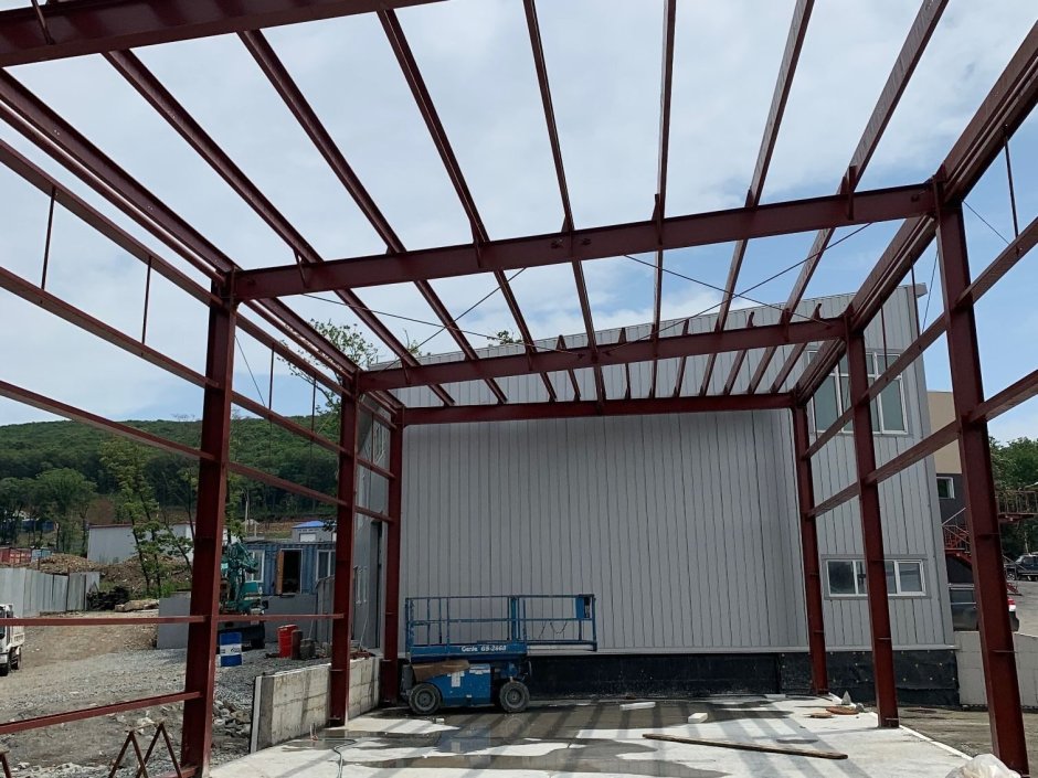 Проект гаража из металлоконструкций