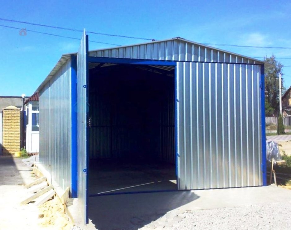 Гараж из профнастила