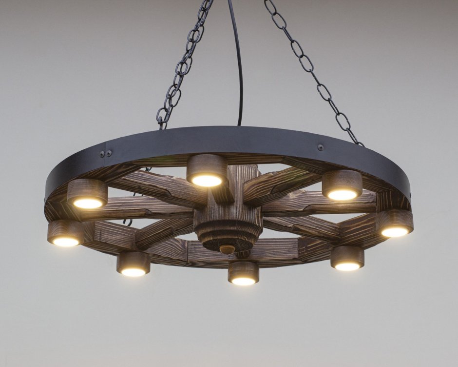 Люстра колесо телеги