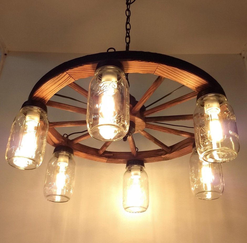 Chandelier of Wagon Wheels