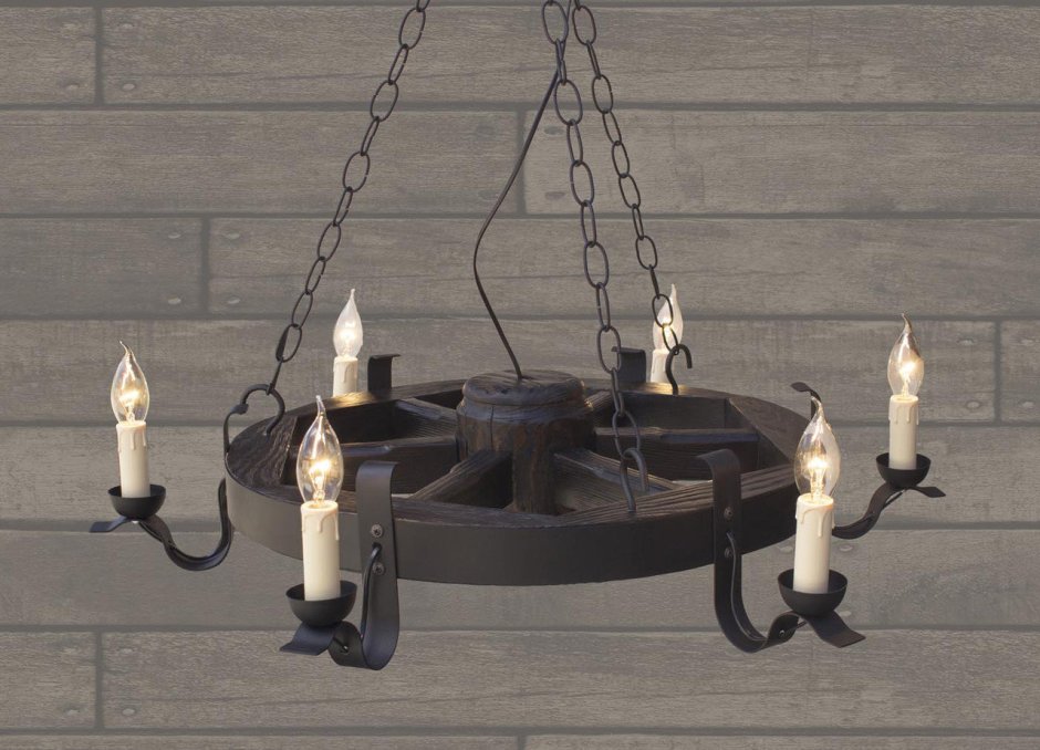 Люстра колесо телеги