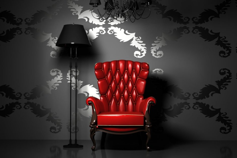 Стул на фоне стены