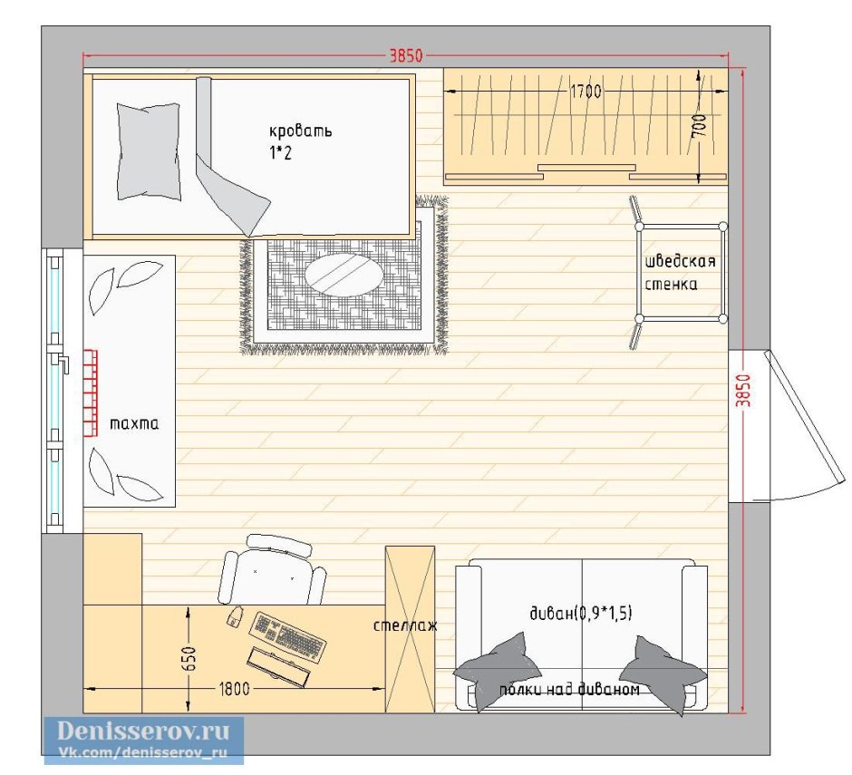 Детская комната план
