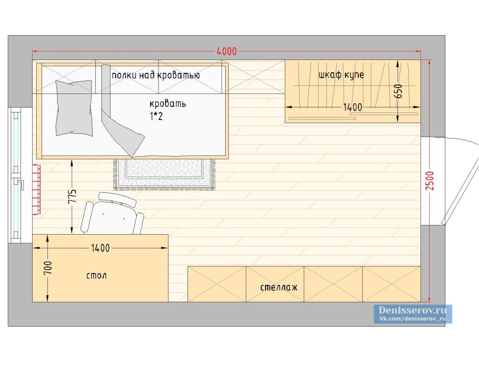 Планировка детской комнаты план 12 кв м
