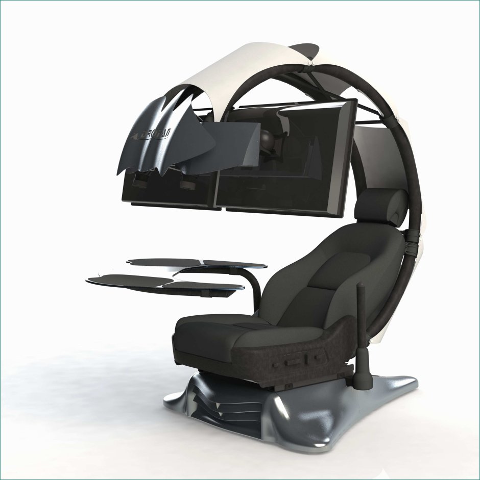 Компьютерное кресло со столиком