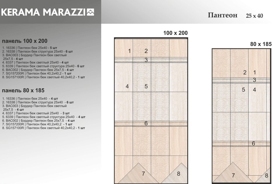 Пантеон плитка в интерьере 275х400