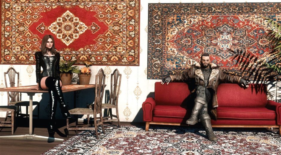 Фотосессия с ковром на стене