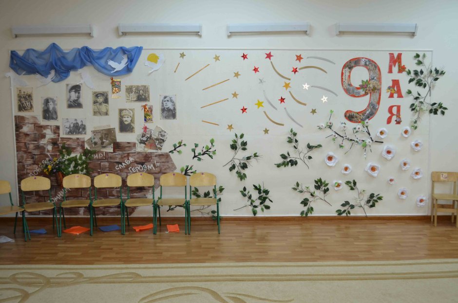 Украшение стены к 8 марта в детском саду