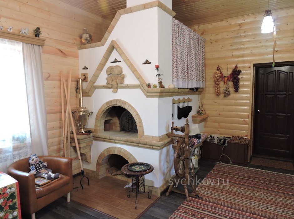 Деревенский домик с печкой