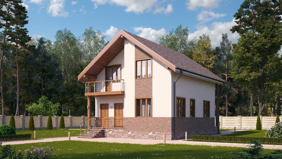 Дом кирпичный 110 кв.м с мансардой