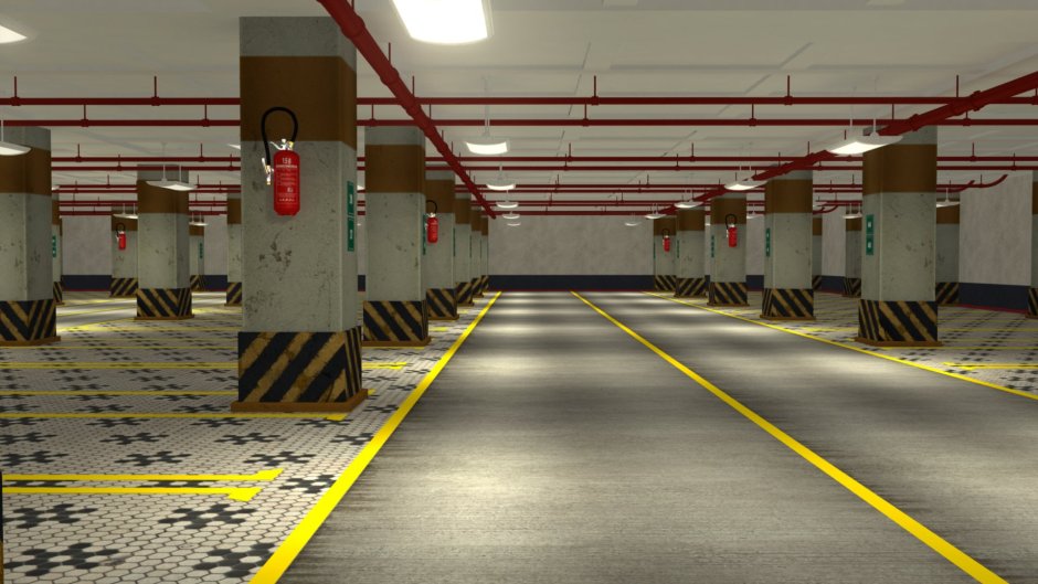 Подземная парковка 3d model