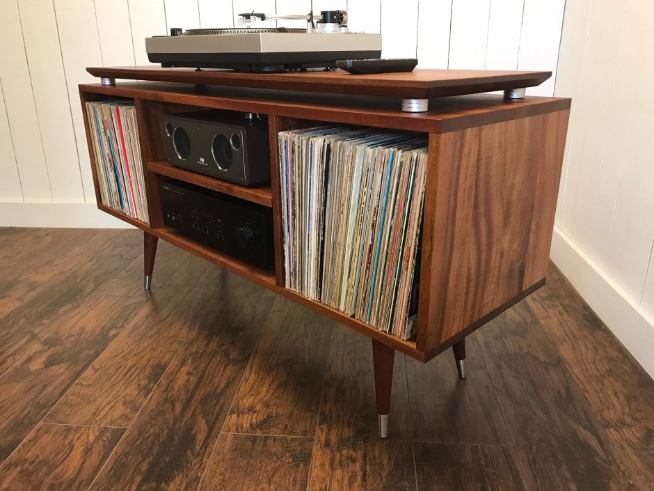 Radio Console Cabinet with a Barrel Roll