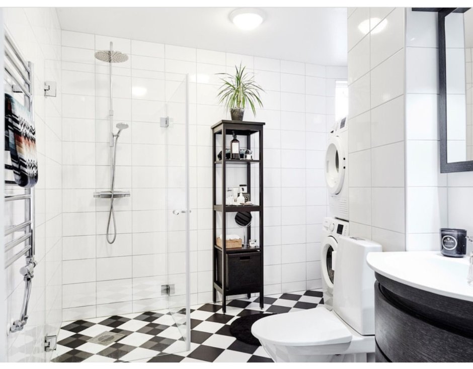 Санузел в стиле Сканди лофт