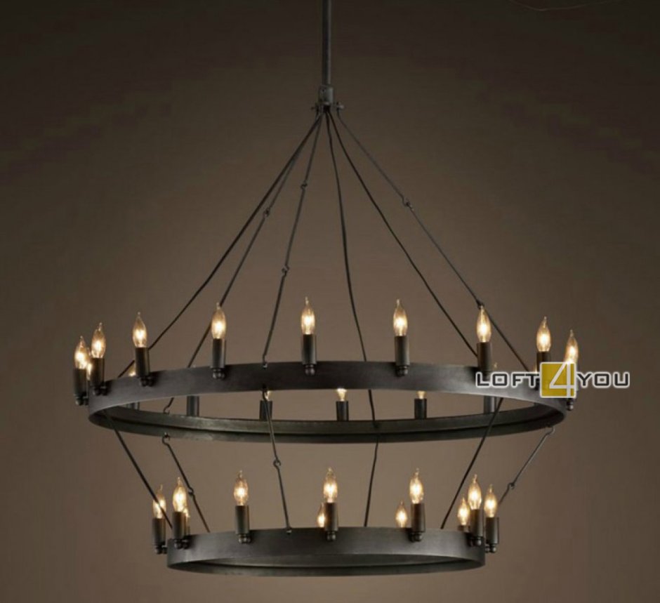 Люстра Loft Vintage Chandelier Camino Round Double 30