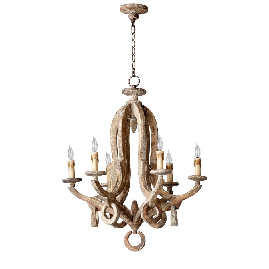 Люстра Vintage Wood Chandelier