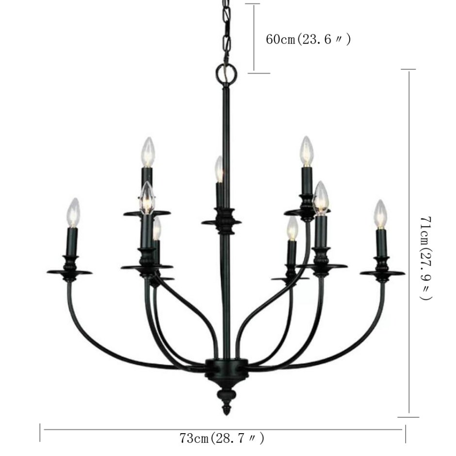 Crystal Laurel 5 - Light Candle Style Classic Chandelier
