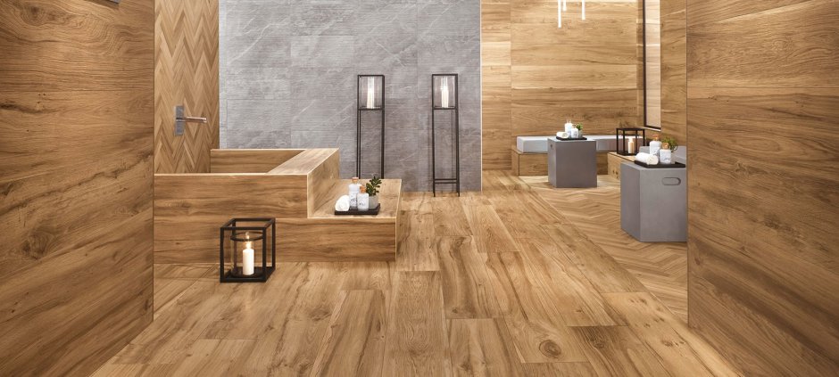 Ванная комната плитка под дерево