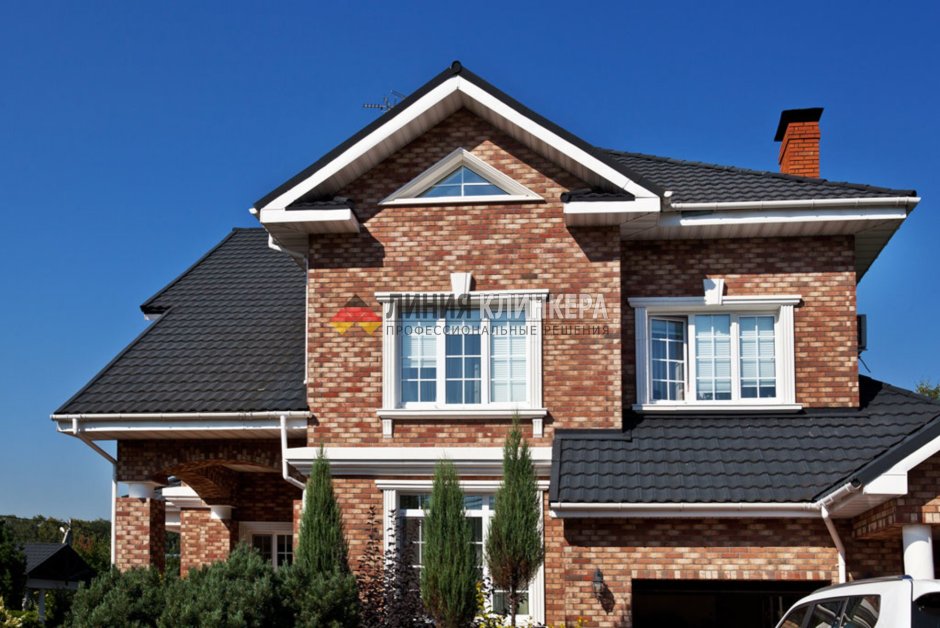 Фасад из клинкерной плитки