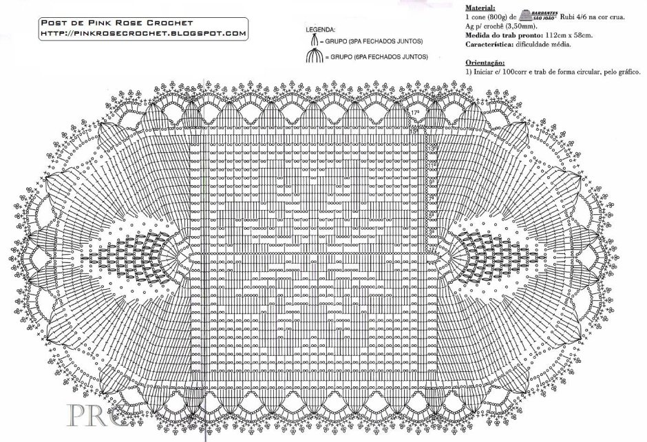 Салфетка из шнура крючком круглая