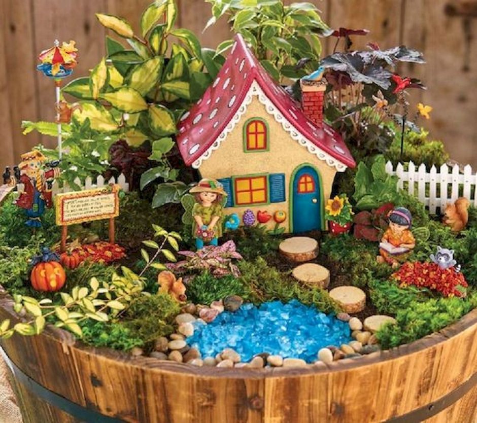 Миниатюрные домики для сада