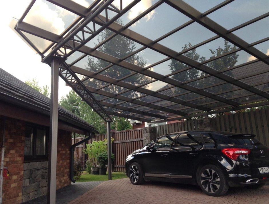 Навес из швеллера