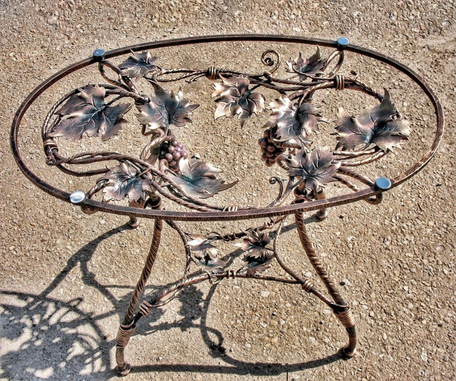 Кованые столики круглые