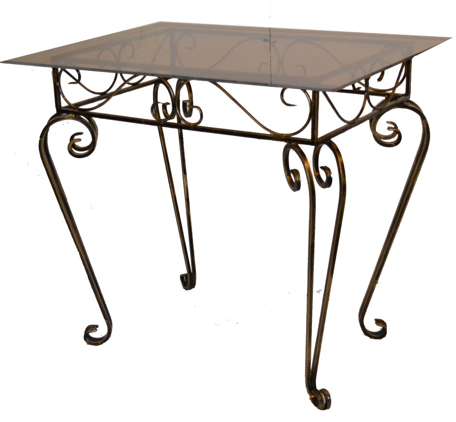 Журнальный кованый стол с эффектом тоннеля