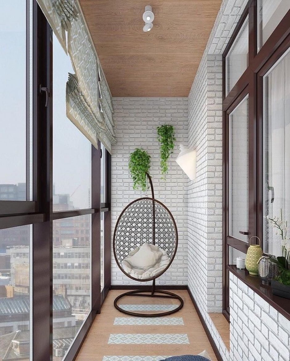 Дизайн балкона с панорамным остеклением