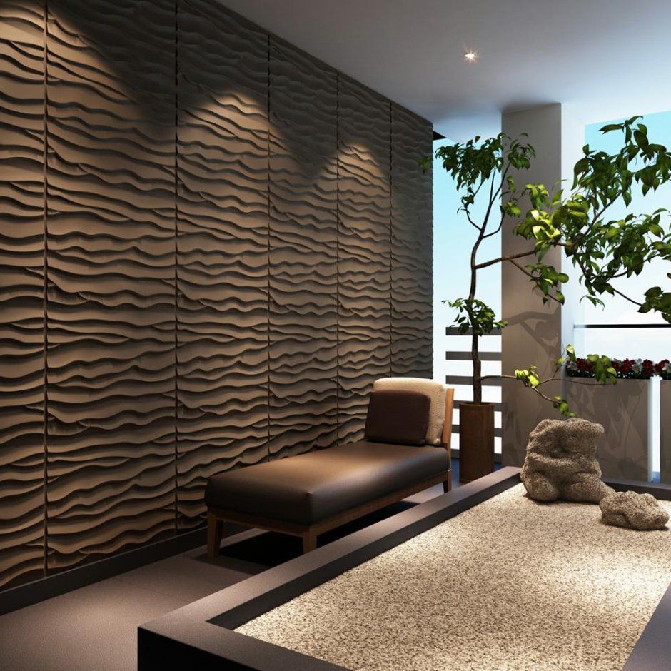 Панель МДФ Interior 3d дуб стоунвуд