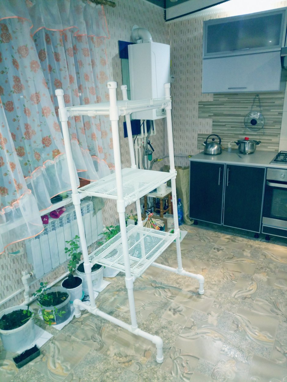 Стеллаж из пропиленовых труб