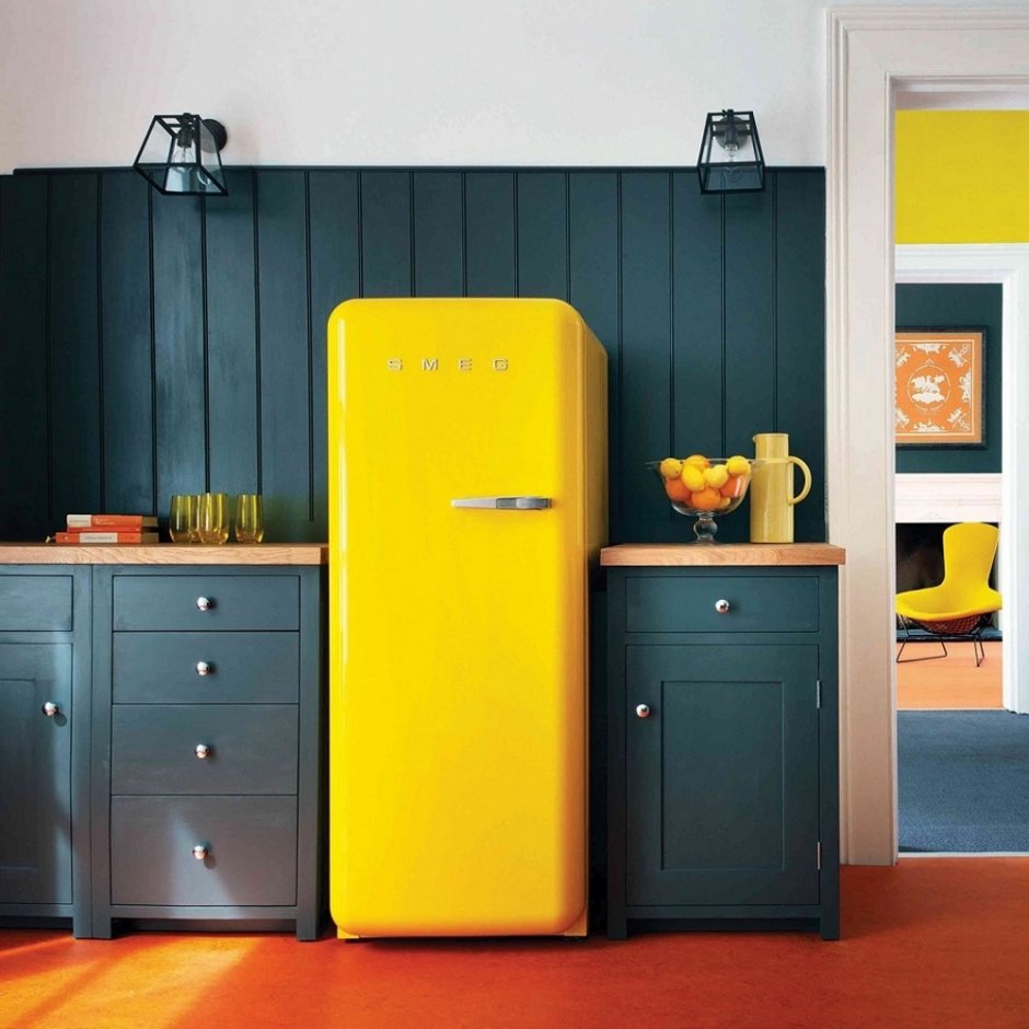 Черно синяя кухня