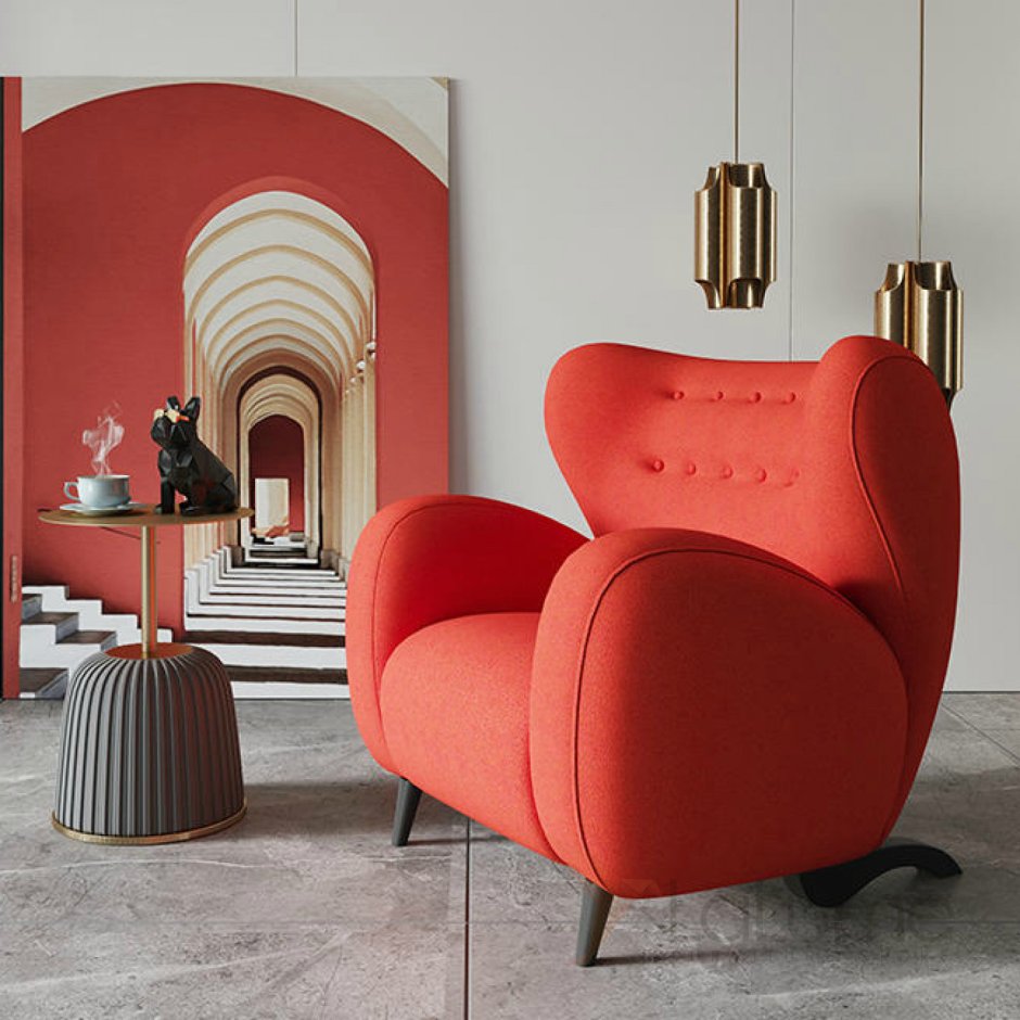 Дизайнерское кресло Lalume красное