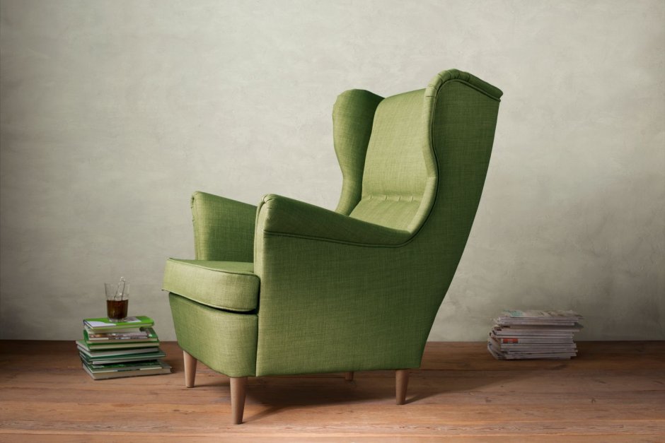 Зеленое кресло ikea