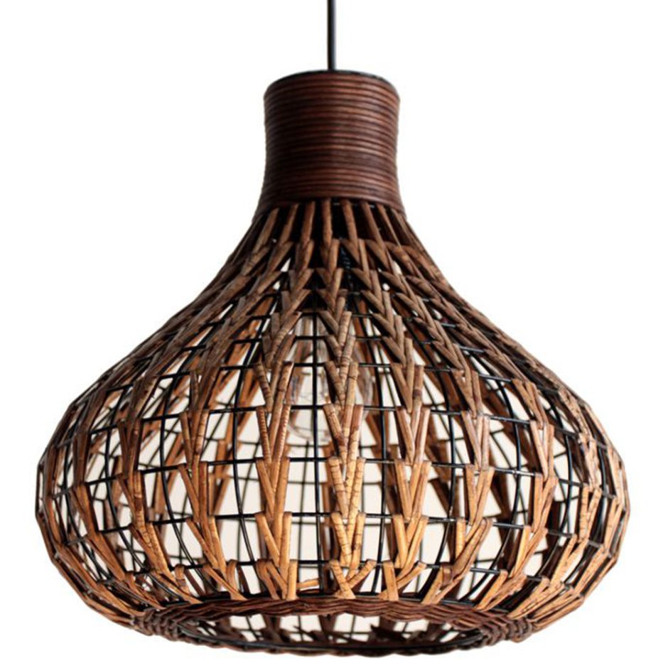 Wooden Rattan Table Lamp