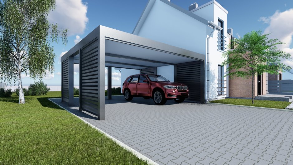 Навес гараж для автомобиля