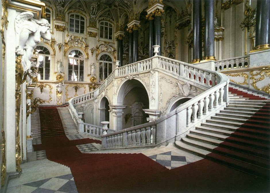Екатерининский дворец в Царском селе парадная лестница