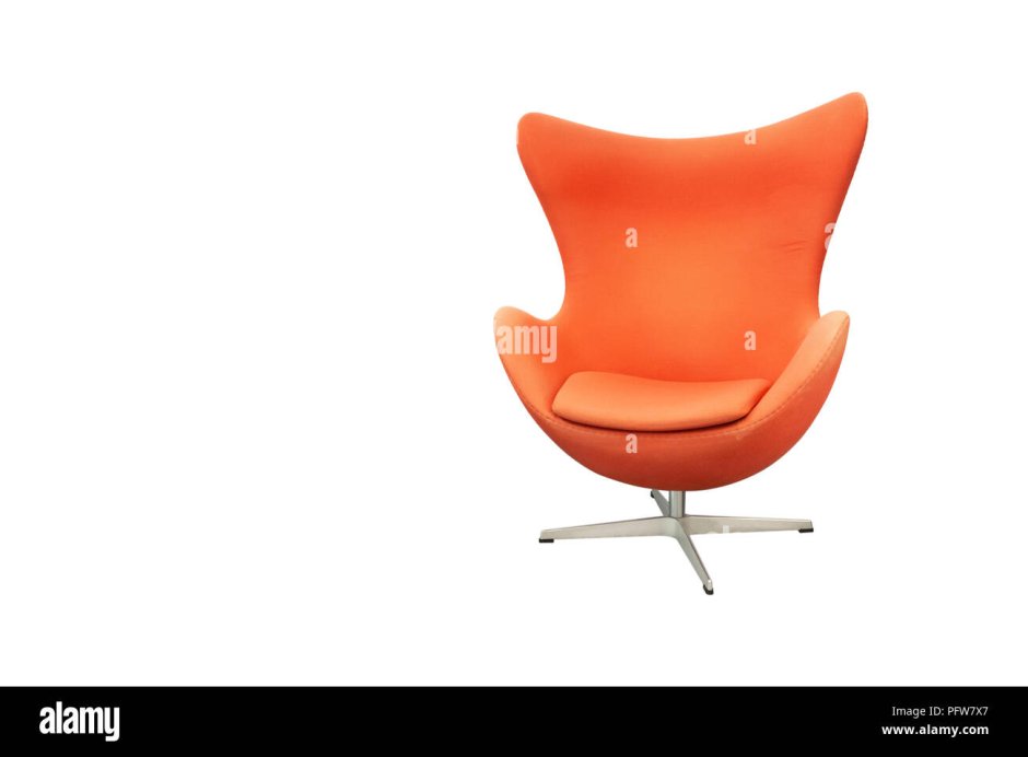 Стильное кресло оранжевое мокап