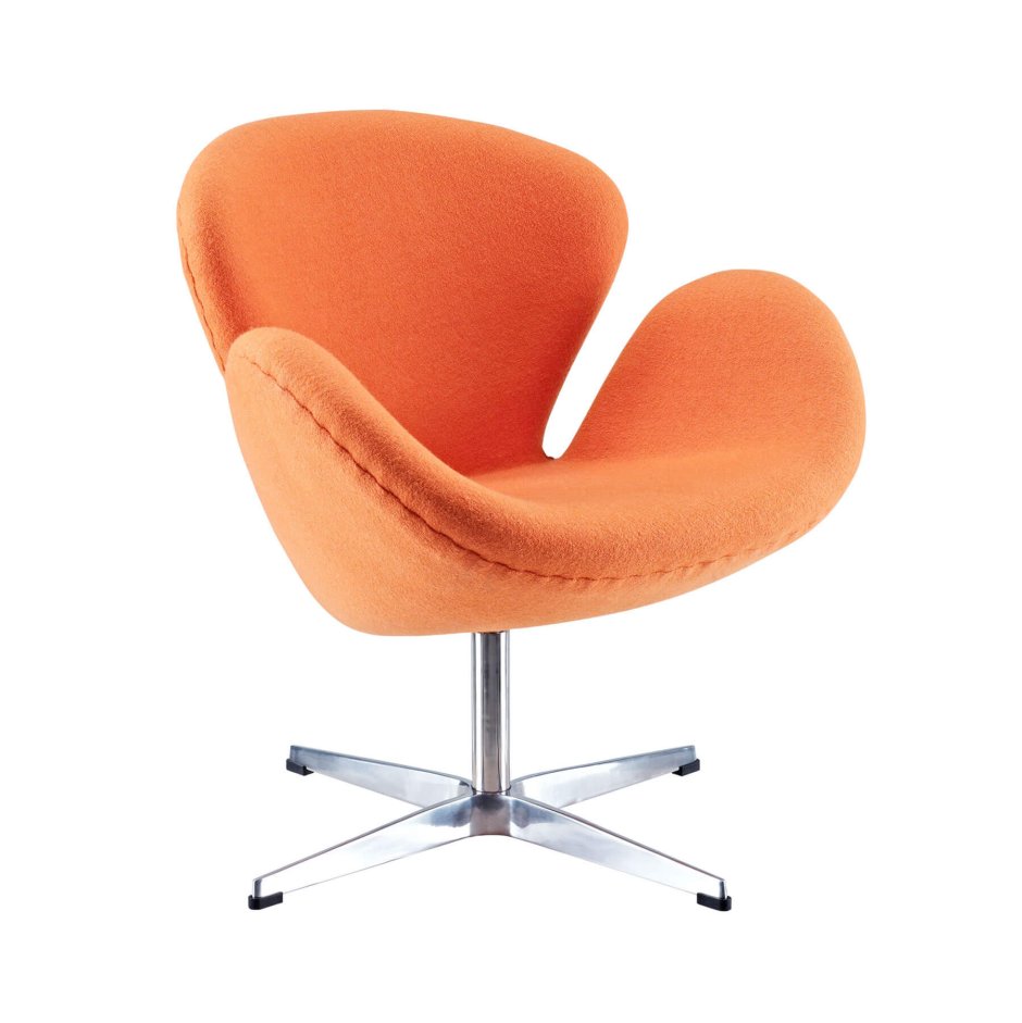 Круглое оранжевое кресло