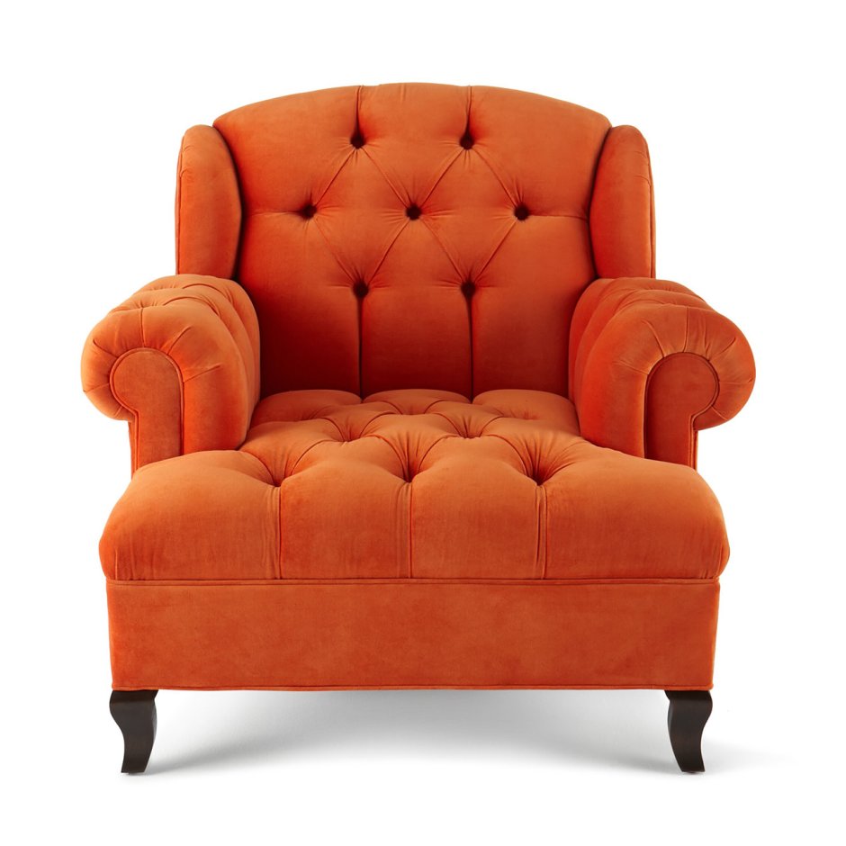 Пуше оранжевое кресло