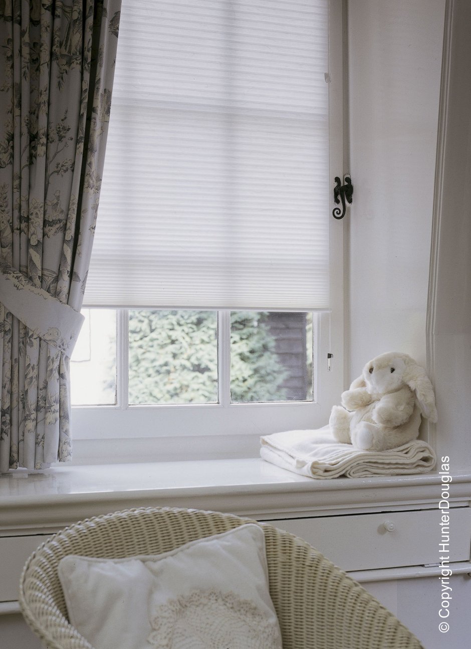 Плиссе на окна с тюлью