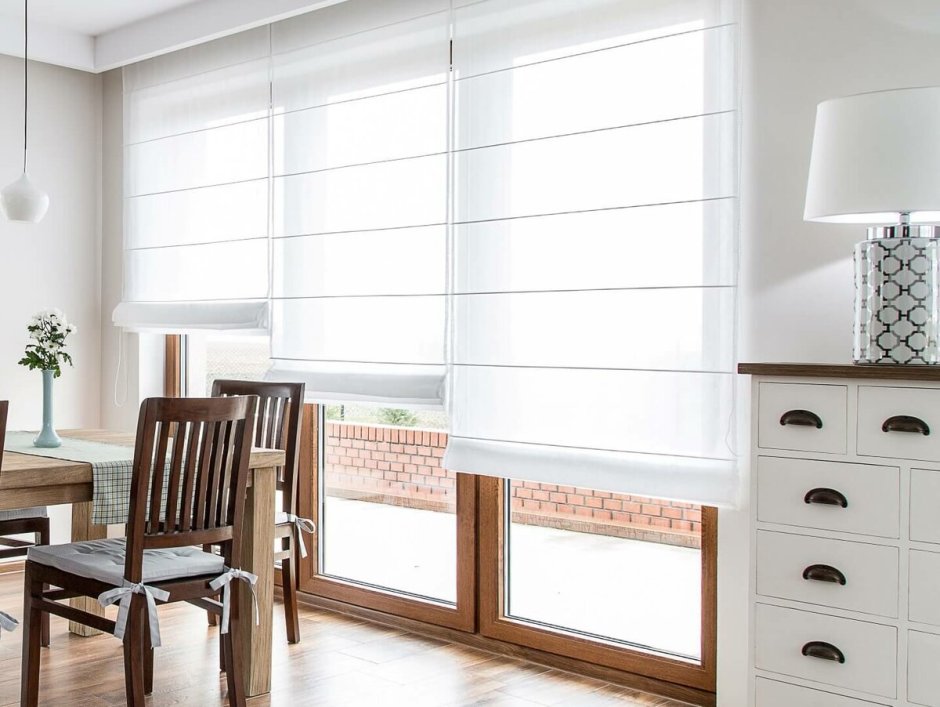 Римская штора белая