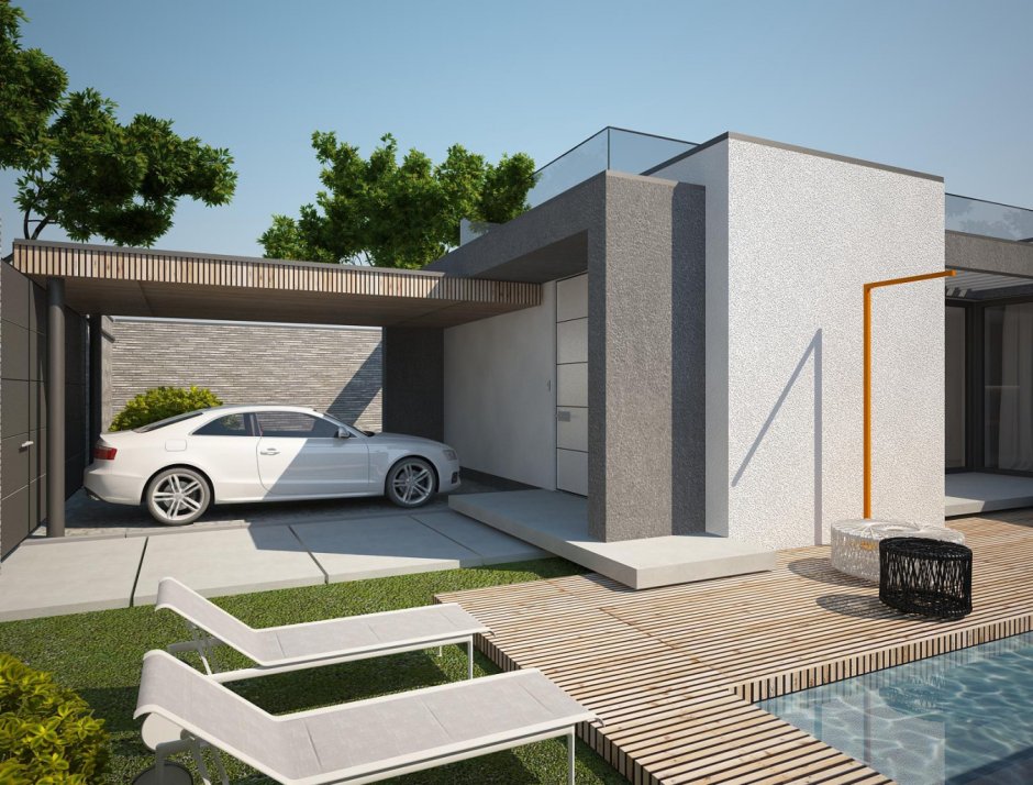 Дом с гаражом и бассейном