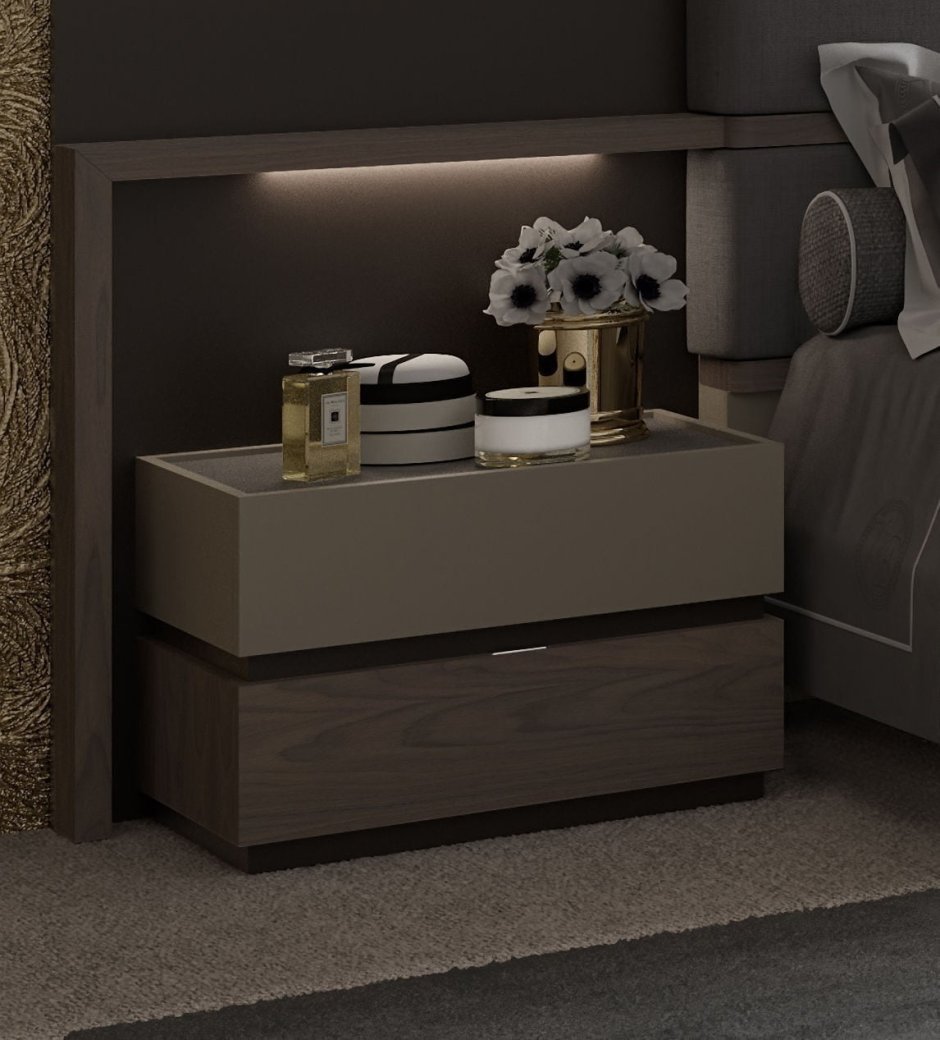 Floating Nightstand Bedside Table Drawer in Solid Walnut