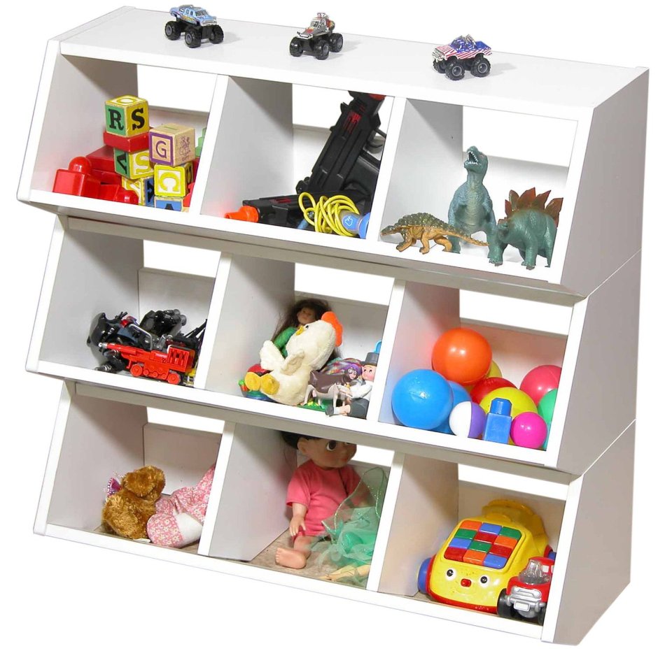 Шкаф-горка для хранения игрушек в детской комнате