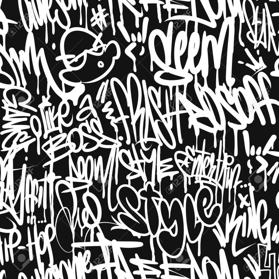 Черно белые граффити Тэги