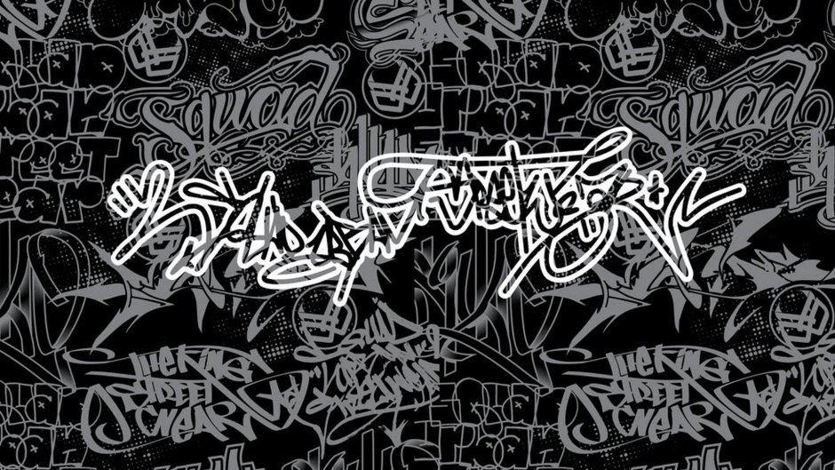 Граффити на черном фоне