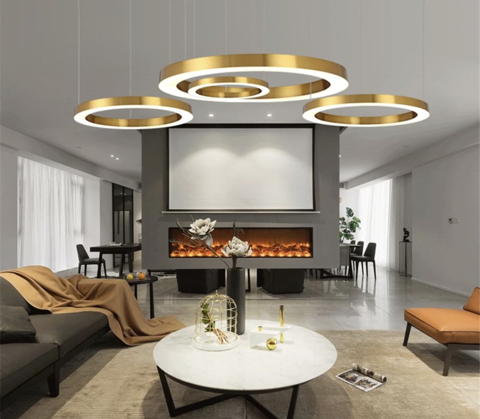 Люстра Gold Ring horizontal Pendant