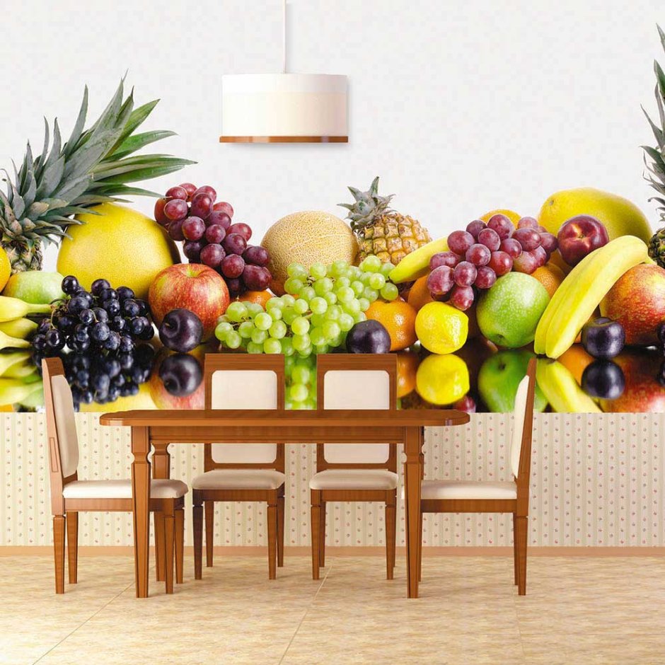 Пластиковые фрукты и овощи для декора