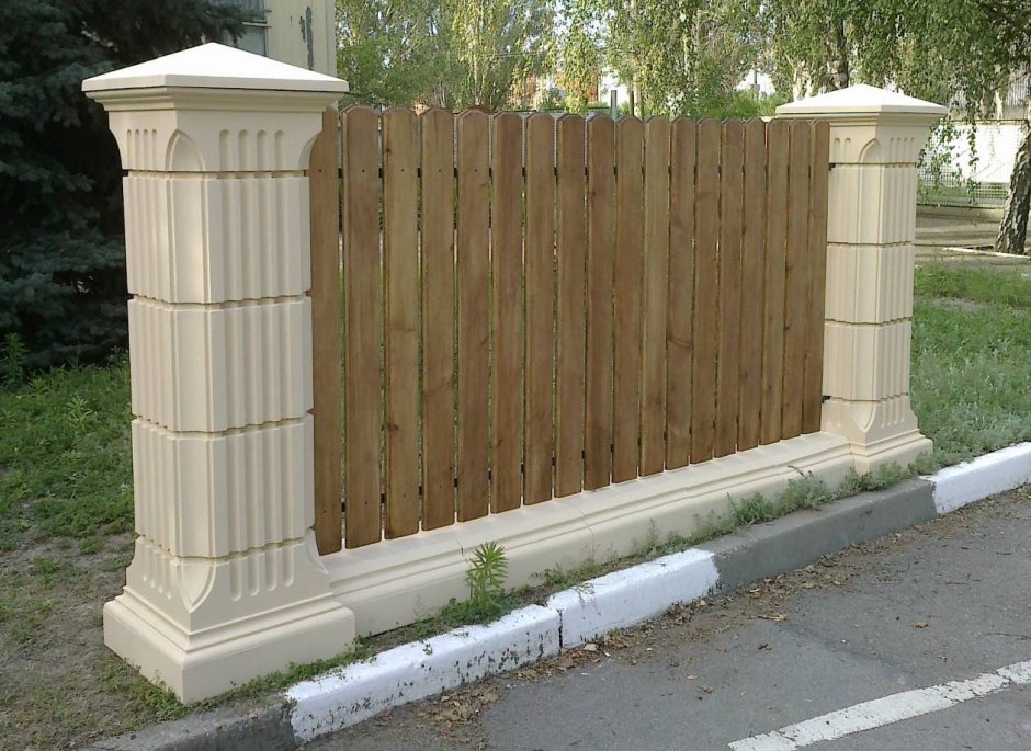 Столбы для забора из блоков