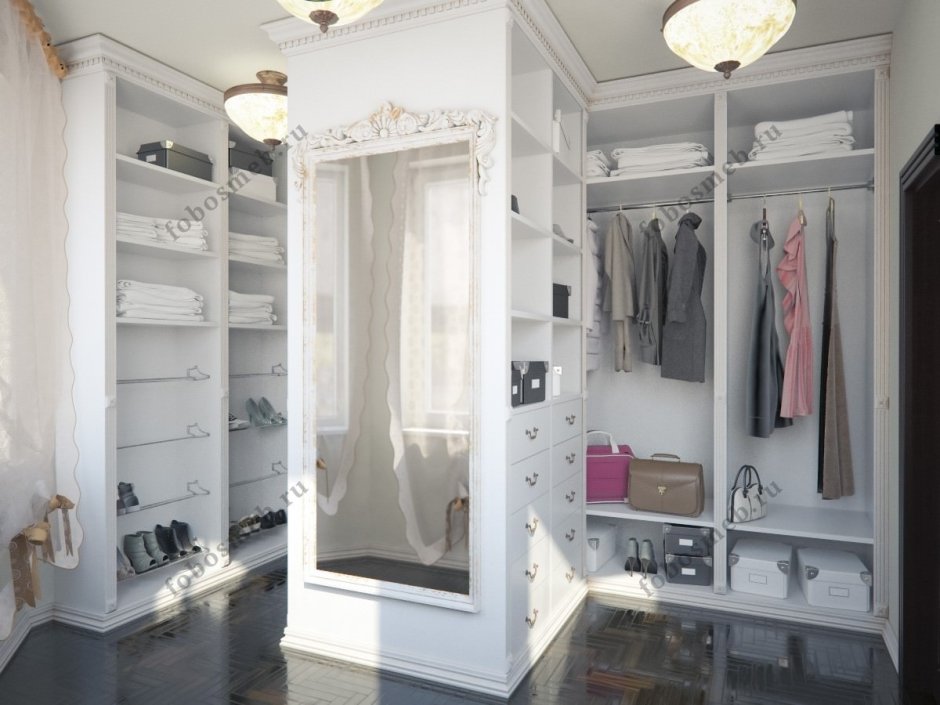 Красивые гардеробные комнаты